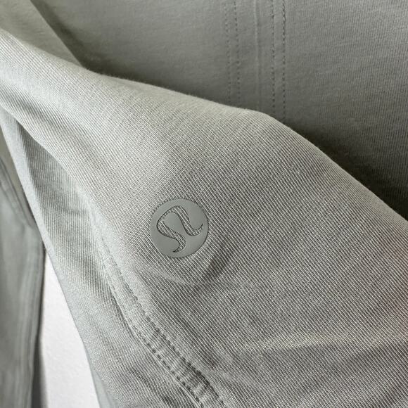 Lululemon Dusty Green Long Sleeve Round Neck Front Tie Crop Top Shirt 6 - Picture 5 of 8